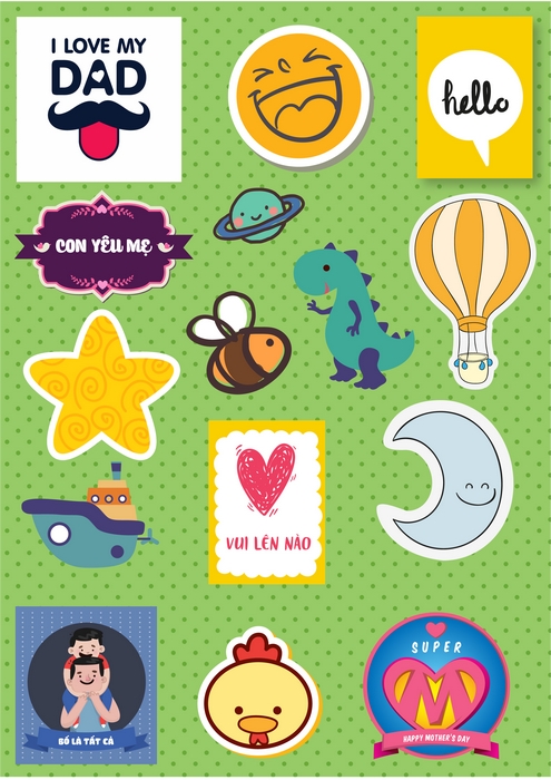 Sticker gia đình mẫu 2